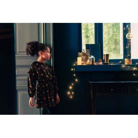 DRESS UMYMA STRIPE LUREX ROMANTIC FLOWER