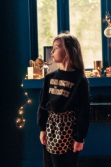 JUPE ZIPPA BROCART A POIS