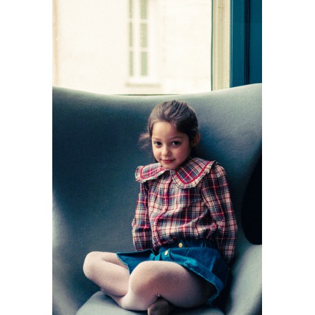 BLOUSE SYBILLE TWILL TARTAN