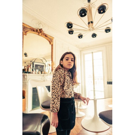 BLOUSE ANGELE VELOURS LEOPARD