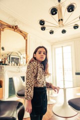 BLOUSE ANGELE VELOURS LEOPARD