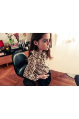 BLOUSE ANGELE VELOURS LEOPARD