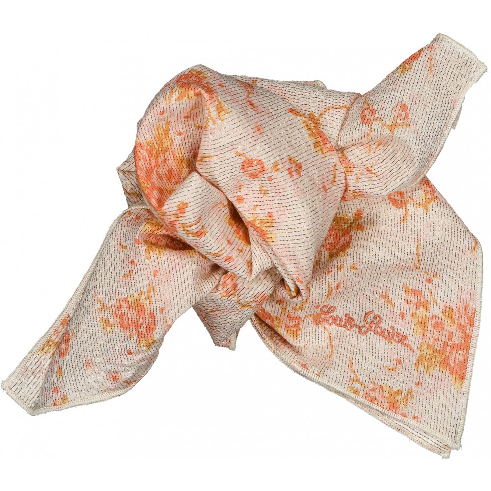 FOULARD SISSI FINE RAYURE LUREX BOUQUET