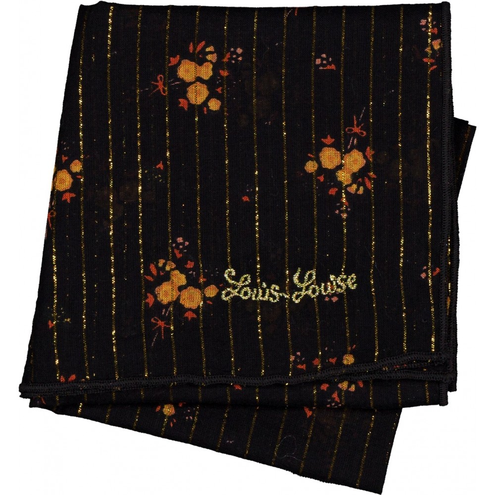 SCARF SISSI STRIPE LUREX ROMANTIC FLOWER
