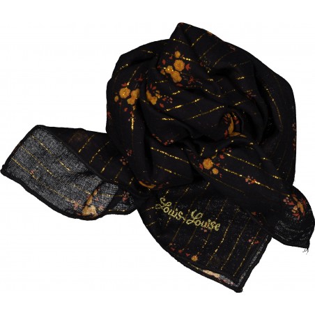 SCARF SISSI STRIPE LUREX ROMANTIC FLOWER