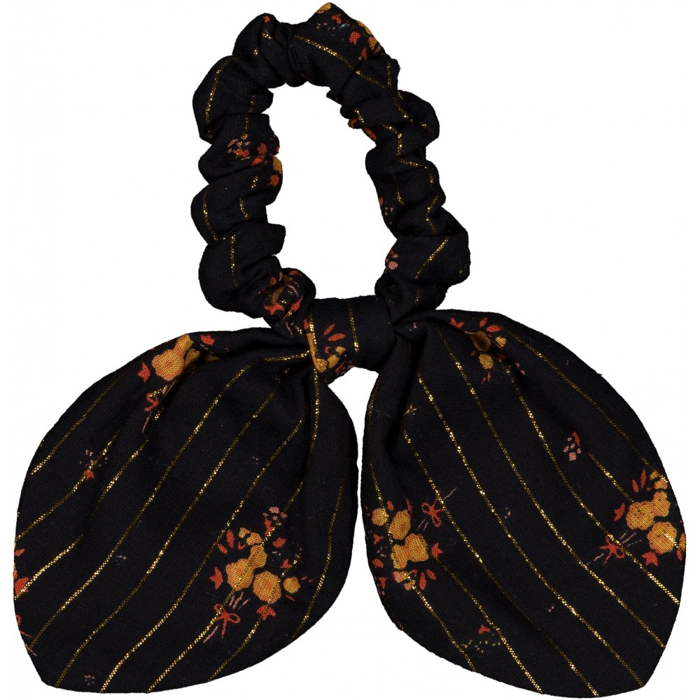 CHOUCHOU LIBELLULE FLEUR ROMANTIQUE RAYURE LUREX