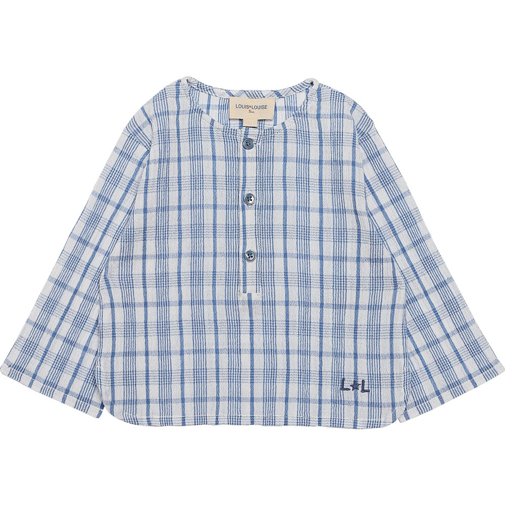 Shirt Oncle Cotton Crepe Check
