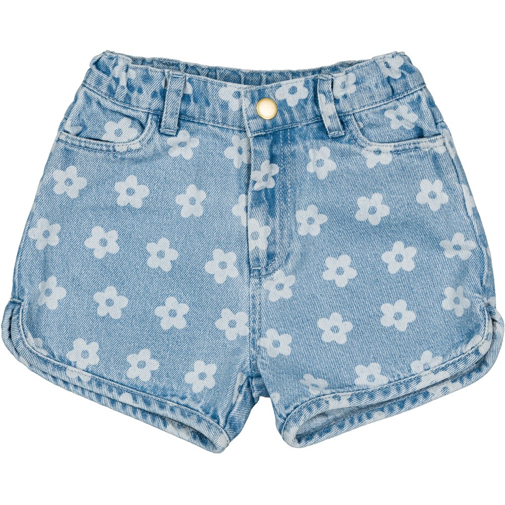 Short Andrea Denim Flower