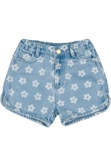 Short Andrea Denim Flower