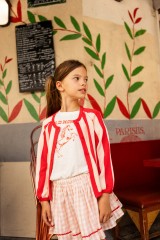 Cardigan Gulsah Knitted Cotton Stripe