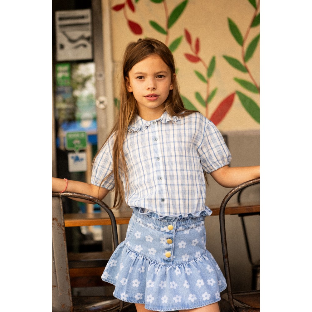 Tunic June Cotton Crepe Check