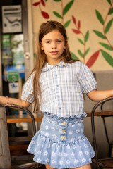 Tunic June Cotton Crepe Check