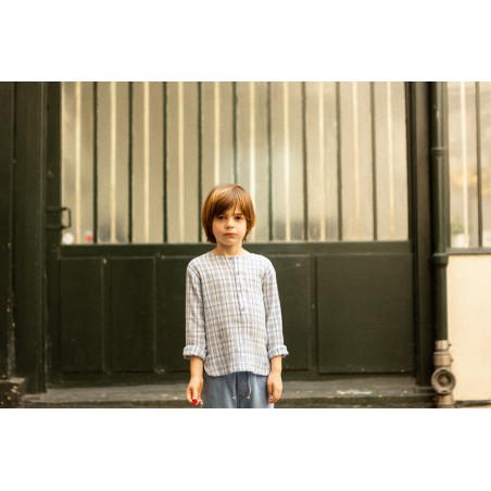 Shirt Oncle Cotton Crepe Check