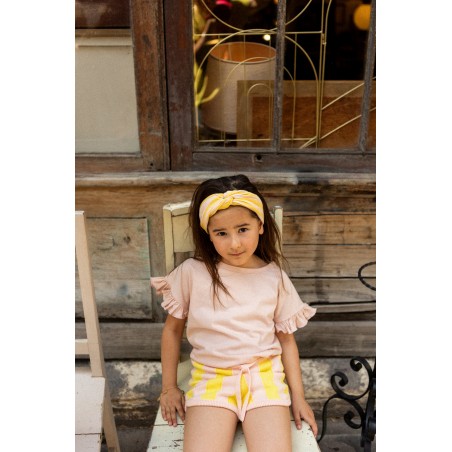 Short Iris Knitted Cotton Stripe