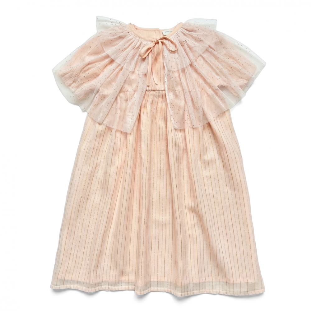 Dress Fairy & glitter Tulle Cape Cotton Stripe Lurex