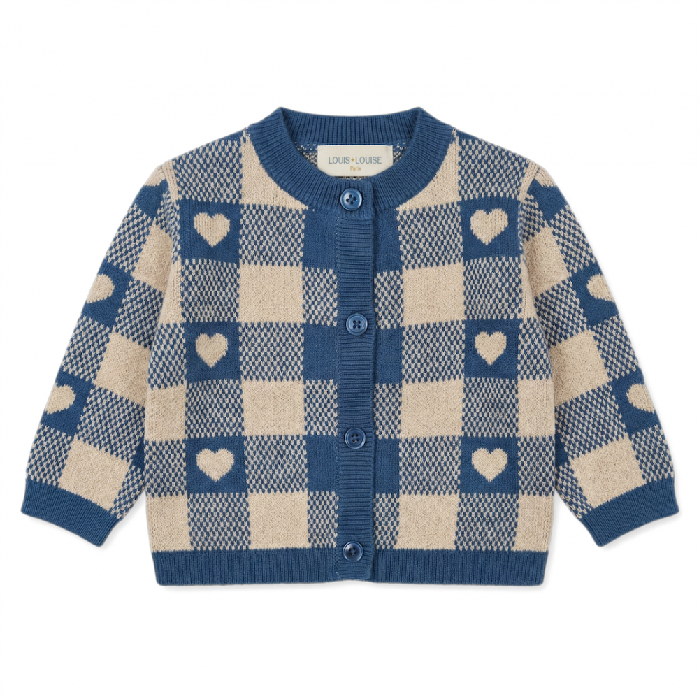 Cardigan Mayo Knitted Jacquard Heart