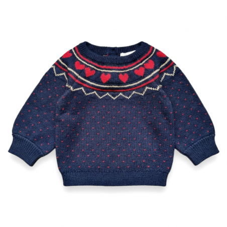 Pull Elias Maille Jacquard à Coeur