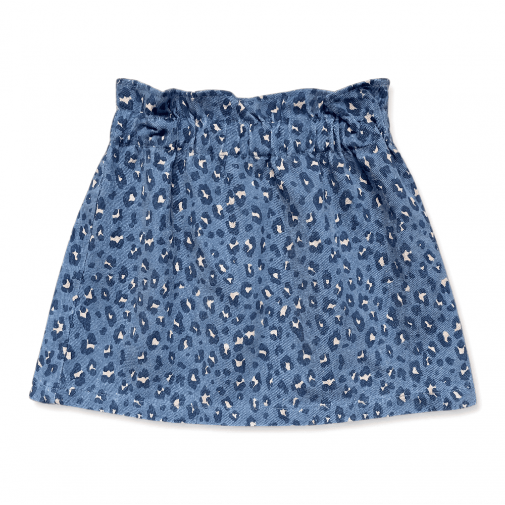 Skirt Bus Light Denim Leopard