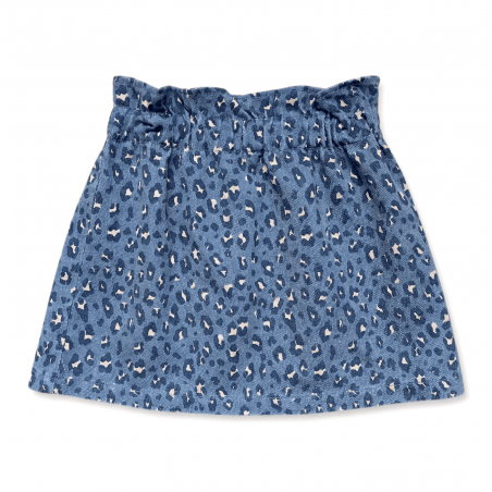 Skirt Bus Light Denim Leopard