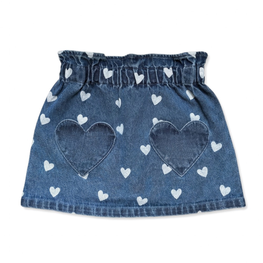Skirt Teacher Denim Heart
