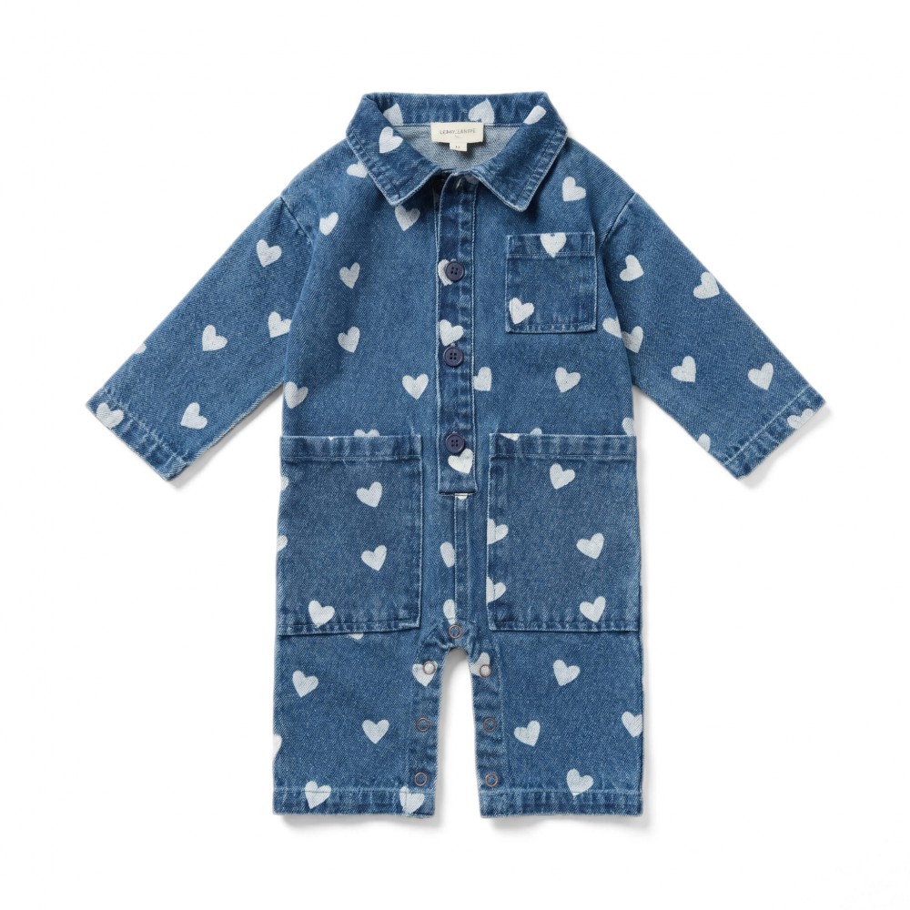 Overall Building Denim Heart