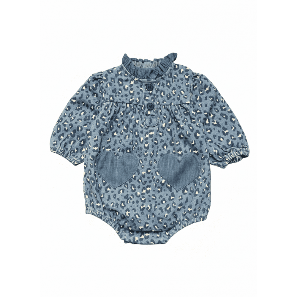 Overall Sylvette Light Denim Leopard