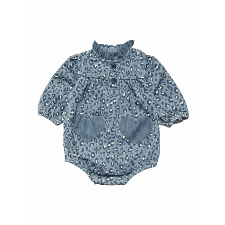 Overall Sylvette Light Denim Leopard