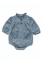 Overall Sylvette Light Denim Leopard