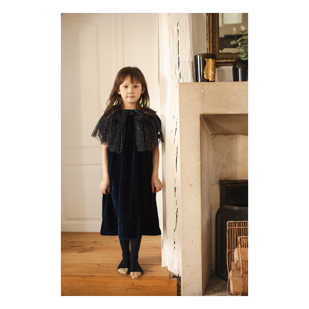 Dress Fairy & glitter Tulle Cape Velvet