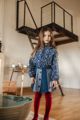 Skirt Bloom Denim Patchwork
