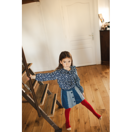 Skirt Bloom Denim Patchwork