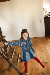 Skirt Bloom Denim Patchwork