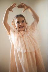 Dress Fairy & glitter Tulle Cape Cotton Stripe Lurex