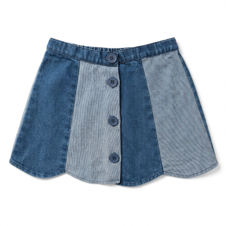 Skirt Bloom Denim Patchwork