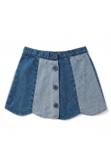 Skirt Bloom Denim Patchwork