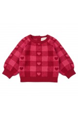 Pull Elia Maille Jacquard à Coeurs