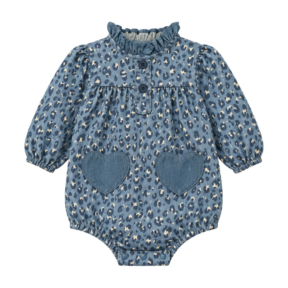 Overall Sylvette Light Denim Leopard
