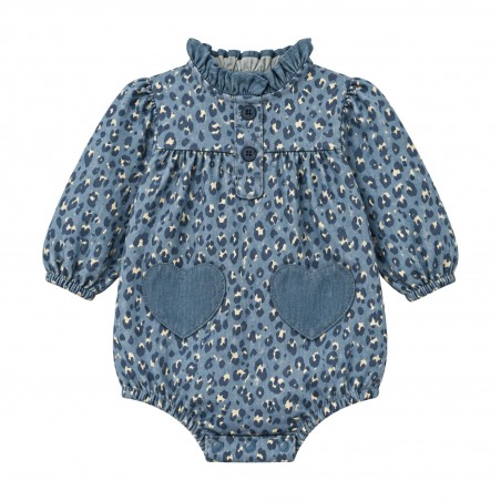Overall Sylvette Light Denim Leopard