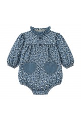 Overall Sylvette Light Denim Leopard