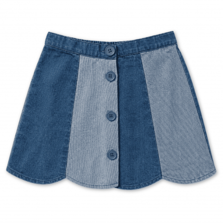 Skirt Bloom Denim Patchwork