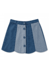 Skirt Bloom Denim Patchwork